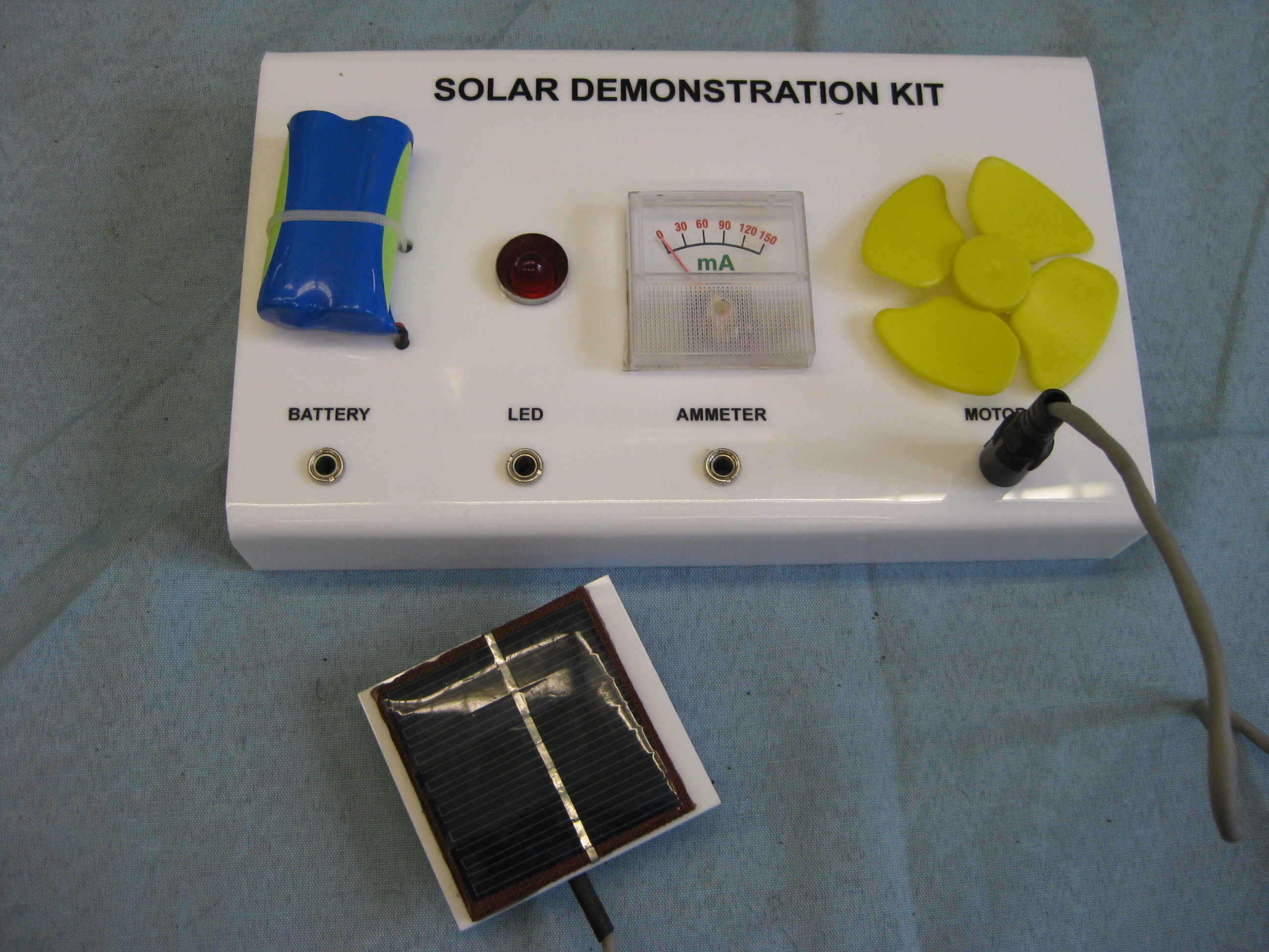 Solar power - cells and motor.