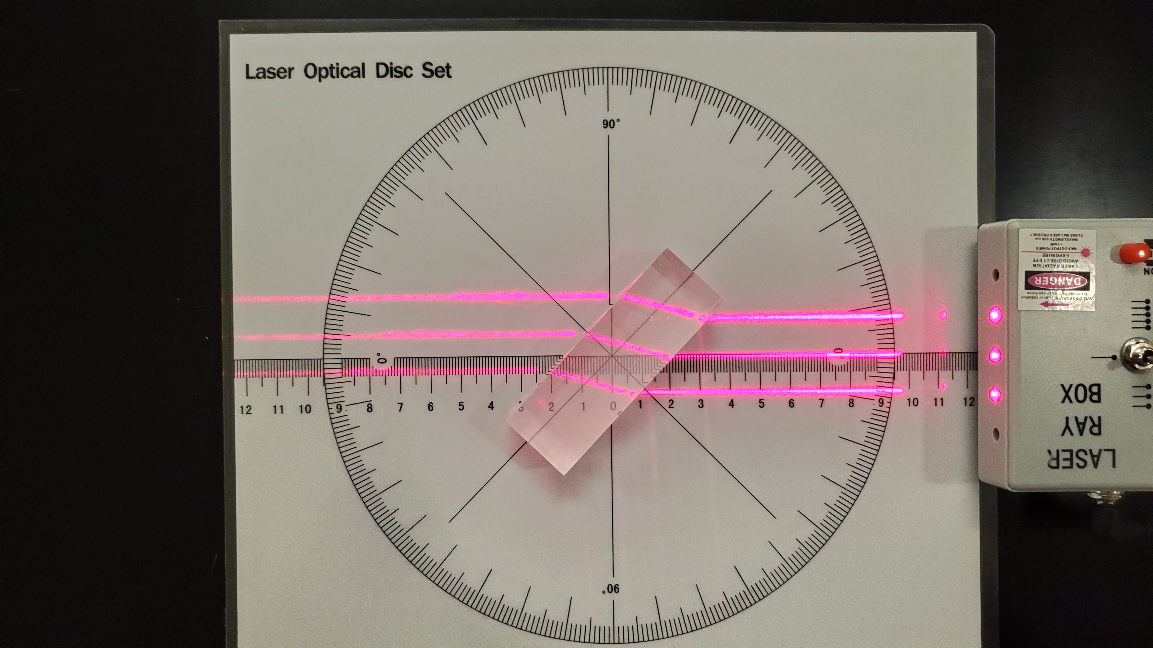 Blackboard optics - plane refraction. 3